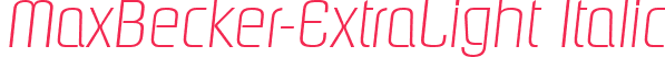 MaxBecker-ExtraLight Italic